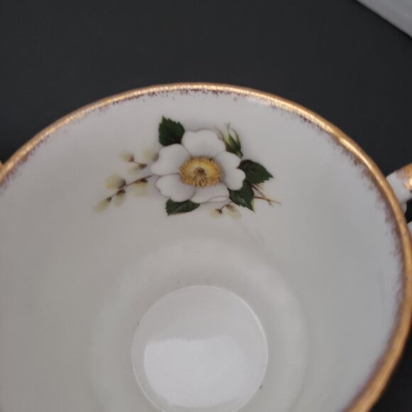 VTG 1975 Queen's Fine Bone China Floral Tea Cup & Saucer By Rosina China - Picture 5 of 10